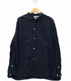 オムニゴッド OMNIGOD ポケット 長袖 ボタンアップ レーヨン シャツ 3 NAVY ネイビー 56-311X