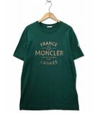 モンクレール MONCLER 2024SS SS T-SHIRT クルーネック ロゴ プリント 半袖 Tシャツ XL GREEN(グリーン)