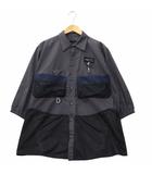 メッシュポケット 七分丈 ボタンアップ クリップオンリール シャツ 3 CHARCOAL チャコール 1810-SH06