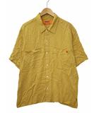 オープンカラー 半袖 シャツ L MUSTARD(マスタード) 春夏