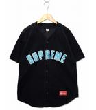 Corduroy Baseball Jersey ロゴ アップリケ コーデュロイ ベースボール ジャージー シャツ L BLACK(ブラック)