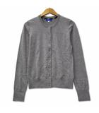 ブルーレーベルクレストブリッジ BLUE LABEL CRESTBRIDGE ウール クルーネック ニット カーディガン 38 グレー