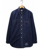 テンダーロイン TENDERLOIN 長袖 インディゴ染め ウォバッシュ シャツ S INDIGO(インディゴ)