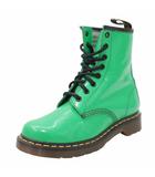 ドクターマーチン DR.MARTENS 24cm パテント 8ホーツ ハイカット ブーツ UK5 GREEN グリーン 1460W