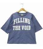 アメリカーナ AMERICANA L'Appartement FINESSE アパートメント フィネス クルーネック 五分丈 プリント フットボール Tシャツ BLUE ブルー