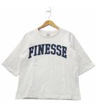 アメリカーナ AMERICANA L'Appartement FINESSE アパートメント フィネス クルーネック 五分丈 プリント フットボール Tシャツ WHITE ホワイト