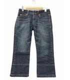 5P ジップフライ ストレート クロップド デニムパンツ ジーンズ 25 INDIGO インディゴ FQ538-181-32
