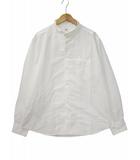スタンドカラー 胸ポケット 長袖 シャツ 33 WHITE(ホワイト) 春夏秋