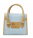  UPLA ウプラ レザー ハンドバッグ BLUE × CAMEL ブルー × キャメル