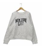 アベイシングエイプ A BATHING APE 90s ヴィンテージ NEW YORK CITY ニューヨークシティ プリント 裏起毛 クルーネック スウェット GRAY グレー