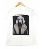 マックスマーラ MAX MARA ウィリアムウェグマン DOGSTAR T-Shirt 7for70 プリントパッチ カットソー Tシャツ M WHITE(ホワイト) 春夏