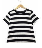 クロップド丈 イッティ ビッティ グッディ グッディ パラレルライズ ボーダー Tシャツ M BLACK/WHITE(ブラック/ホワイト) 春夏