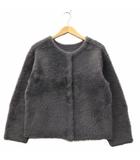 プラステ PLST フェザーヤーン 2WAY カーディガン S CHARCOAL チャコール 12-3403005