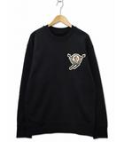 モンクレール MONCLER 2024AW SWEATSHIRT クルーネック アップリケ ワッペン スウェット トレーナー XL BLACK(ブラック)