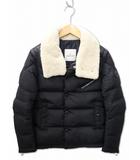 モンクレール MONCLER LEO GIUBBOTTO 襟ムートン ナイロン ジップ ダウンジャケット 0(S) BLACK(ブラック)