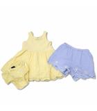 ベビーギャップ BABY GAP カットワークレース ショートパンツ ノースリーブセットアップ まとめ イエロー ブルー 12-18m (80相当)