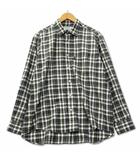 クロコダイル CROCODILE ヘリンボーン × チェック シャツ L カーキ