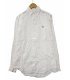 ポニー刺繍 リネン 長袖 シャツ XS WHITE(ホワイト) 春夏秋