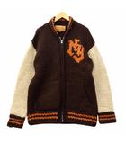 シュプリーム SUPREME カウチン ニット フルジップ ジャケット XL こげ茶 × ベージュ