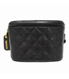 シャネル CHANEL ヴィンテージ キャビアスキン レザー ウエスト ベルトバッグ 3番台 BLACK(ブラック)