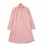 ラコステ LACOSTE 比翼ボタン 鹿の子 ポロシャツ ワンピース 38 ピンク