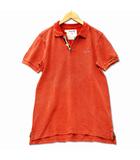  Project e ビジュー 刺繍 コットン 鹿の子 ポロシャツ M レッド