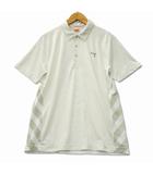 背中メッシュ ワンポイント刺繍 ポロシャツ M ホワイト
