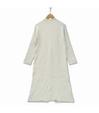 ジーユー GU スウェットライク ハイネック ニットワンピース ホワイト S