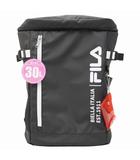 フィラ FILA チャーム付き ロゴプリント スクエアリュック BLACK × BLUE ブラック × ブルー 7887 05