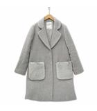 ヘザー Heather フェイクファーポケット チェスターコート グレー M