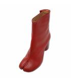 メゾンマルジェラ 22 Maison Margiela 22 TABI タビ レザー ヒール ブーツ 35(22cm) RED(レッド)