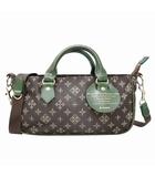 ラシット RUSSET ナイロン レザー 2way ミニ ハンド ショルダーバッグ BROWN/GREEN(ブラウン/グリーン)