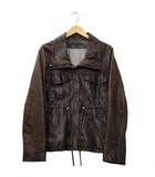 セオリー Theory ラムレザー ジップアップ ドローコード ジャケット 2 BROWN ブラウン 01-0104900