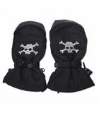  ZEX ラインストーン スカル クロスボーン スキー スノボ ミトン 手袋 ブラック M