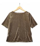 センスオブプレイス バイ アーバンリサーチ Sense of Place by Urban Research ボートネック 半袖 ベロアカットソー トップス ブラウン ONE