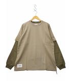 ダブルタップス WTAPS 2025AW SLDR 01 / LS / Cotton クルーネック レイヤード 長袖 コットン Tシャツ 01 BEIGE ベージュ 252ATDT-CSM19