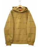 シュプリーム SUPREME 2022SS Script Stripe Hooded Sweatshirt スクリプト ストライプ フーデッド スウェットシャツ パーカー L DARK MUSTARD ダークマスタード