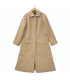 クイーンズコート QUEENS COURT ステンカラー 比翼ボタン ウールコート ベージュ 2 (M)