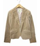クミキョク 組曲 KUMIKYOKU 別珍 シングル テーラードジャケット 3(L) BEIGE(ベージュ) 秋冬