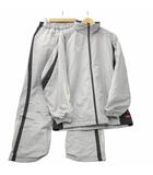 ミズノ MIZUNO ロゴ刺繍 ドローコード 中綿 ウィンドブレーカー パンツ セットアップ M GRAY グレー