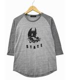 スコットクラブ SCOT CLUB ラグランスリーブ 7分袖 アニマルプリント プルオーバー カットソー M GRAY(グレー) 春秋