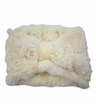 ストレッチ ラビットファー ティペット マフラー 衿巻き ホワイト