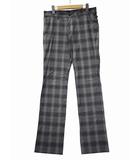 バーバリーブラックレーベル BURBERRY BLACK LABEL チェック ストレートパンツ GRAY(グレー)
