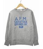 チャンピオン CHAMPION 50’s ヴィンテージ C3-G010 ROCHESTER COLLECTION CREW NECK SWEATSHIRT 両Vはめ込み式ガゼット プリント スウェット トレーナー L GRAY(グレー) 春秋冬