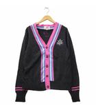 マスターバニー MASTER BUNNY EDITION エディション ロゴ刺繍 Vネック 長袖 ハイゲージ ニット カーディガン ゴルフウェア 4 マルチカラー 158-272002