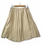 エフデ ef-de フェイクスエード ギャザー プリーツ スカート 7 ベージュ