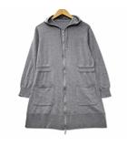 レリアン Leilian ウール フルジップ ニット パーカー カーディガン 7 グレー