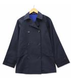 裏地メッシュ ショート トレンチコート S ネイビー