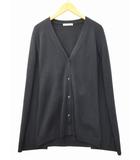 白タグ カシミヤ Vネック ボタンアップ ニット カーディガン ケープ M NAVY(ネイビー) 春秋冬
