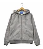 アディダスオリジナルス adidas originals 裏起毛 プリント スウェット ジップ パーカー XS GRAY グレー AB7587